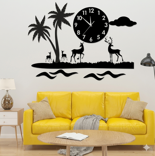 Minimalist Wall Clock — Silent Quartz Movement Modern Home Decor