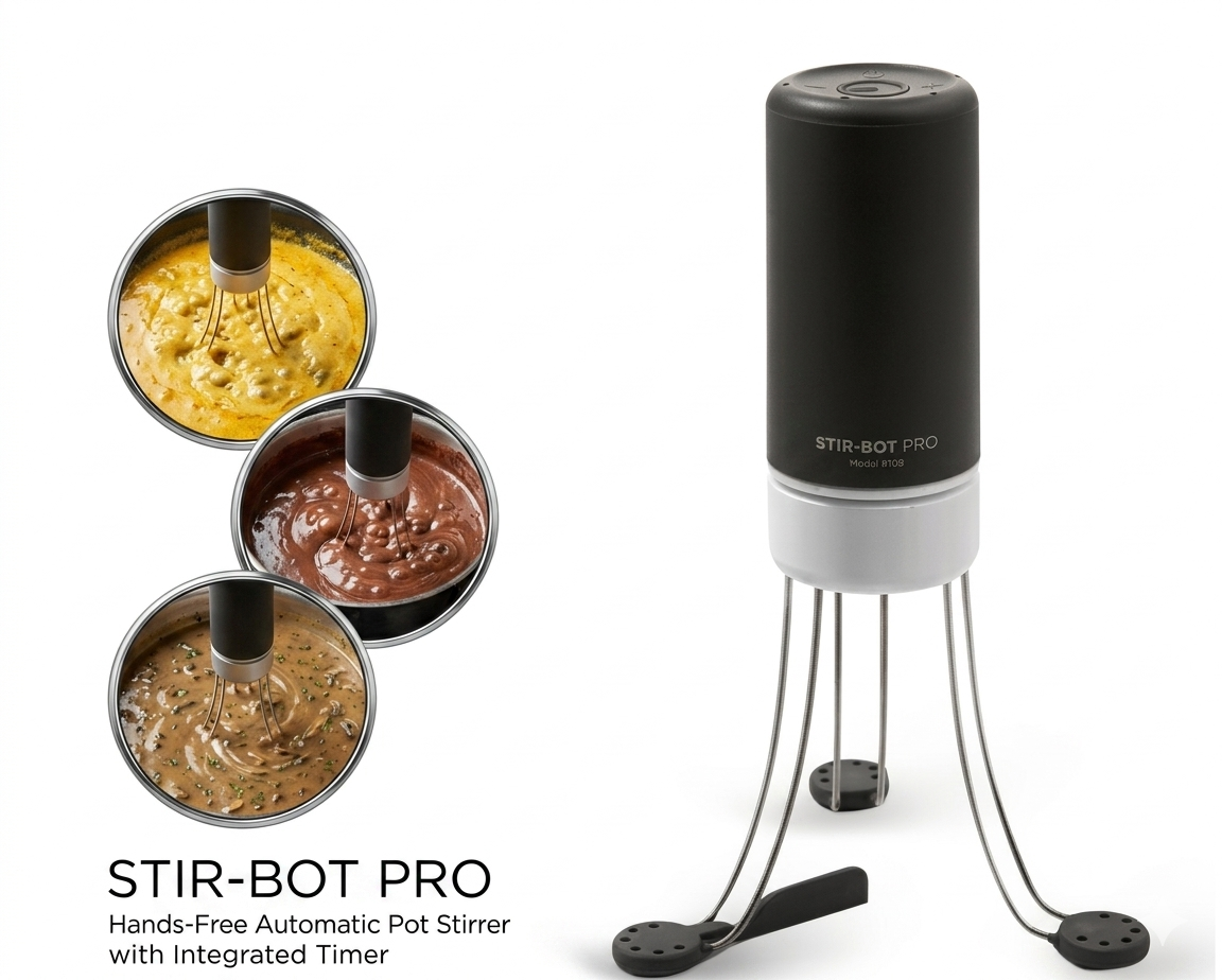 Automatic Pan Stirrer — Hands-Free Electric Pot Stirrer with Timer