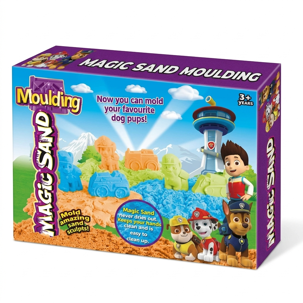 Kinetic Sand Set — Mess-Free Sensory Play Kit for Kids with Moulds