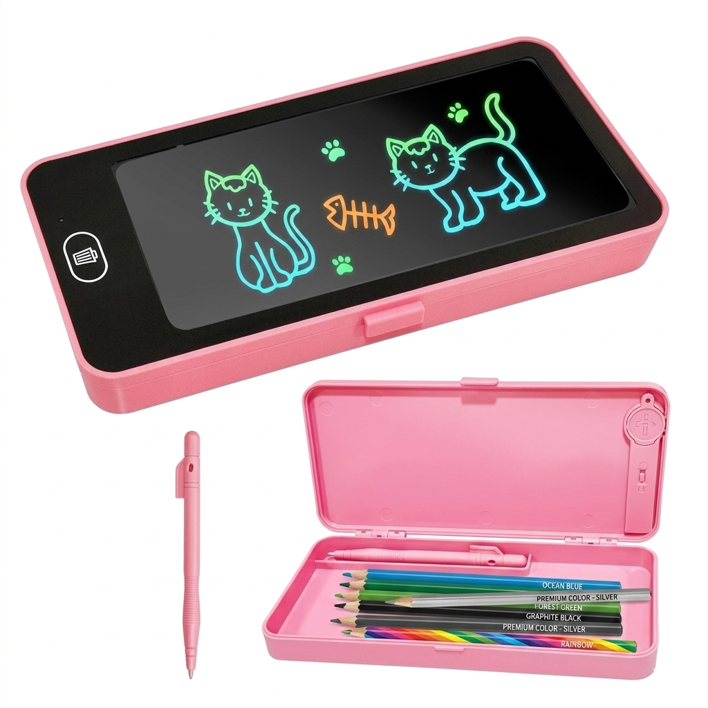 LCD Drawing Tablet for Kids — Paperless Doodle Board with Erase Button