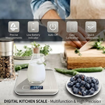 Digital Kitchen Scale — Precise 5kg Capacity with Tare Function