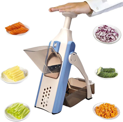 Adjustable Vegetable Slicer & Mandoline Cutter — 5-Blade Professional Grater