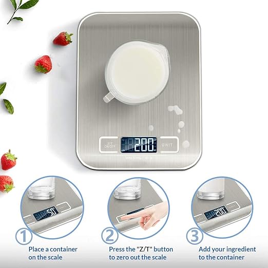 Digital Kitchen Scale — Precise 5kg Capacity with Tare Function