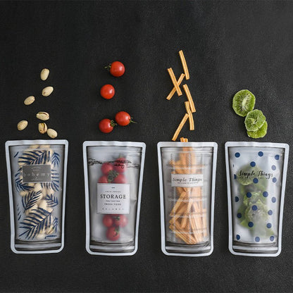 Reusable Silicone Food Storage Bags — Leak-Proof & Freezer Safe Set of 4