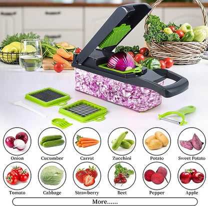 6-in-1 Vegetable Chopper, Cutter & Slicer with Container