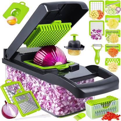 6-in-1 Vegetable Chopper, Cutter & Slicer with Container