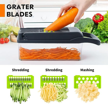 6-in-1 Vegetable Chopper, Cutter & Slicer with Container