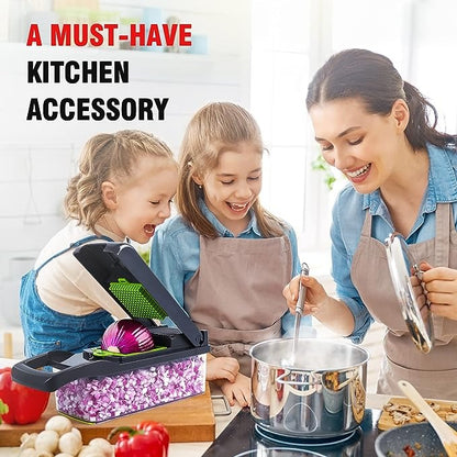 6-in-1 Vegetable Chopper, Cutter & Slicer with Container