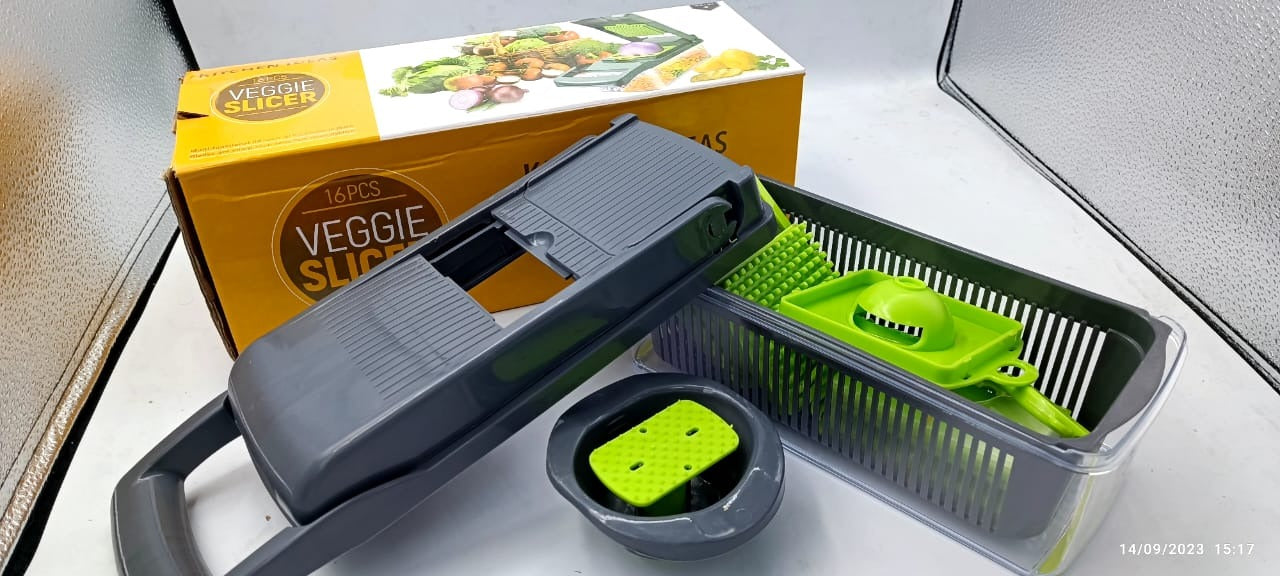 6-in-1 Vegetable Chopper, Cutter & Slicer with Container