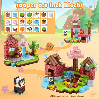 Magnetic Building Blocks — 64-Piece STEM Educational Toy Set for Kids