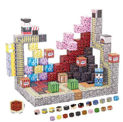 Magnetic Building Blocks — 64-Piece STEM Educational Toy Set for Kids