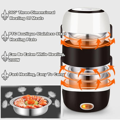 Portable Electric Lunch Box — Self-Heating Food Warmer for Office & Travel