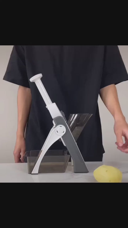 Adjustable Vegetable Slicer & Mandoline Cutter — 5-Blade Professional Grater
