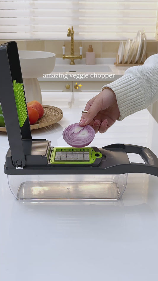 6-in-1 Vegetable Chopper, Cutter & Slicer with Container